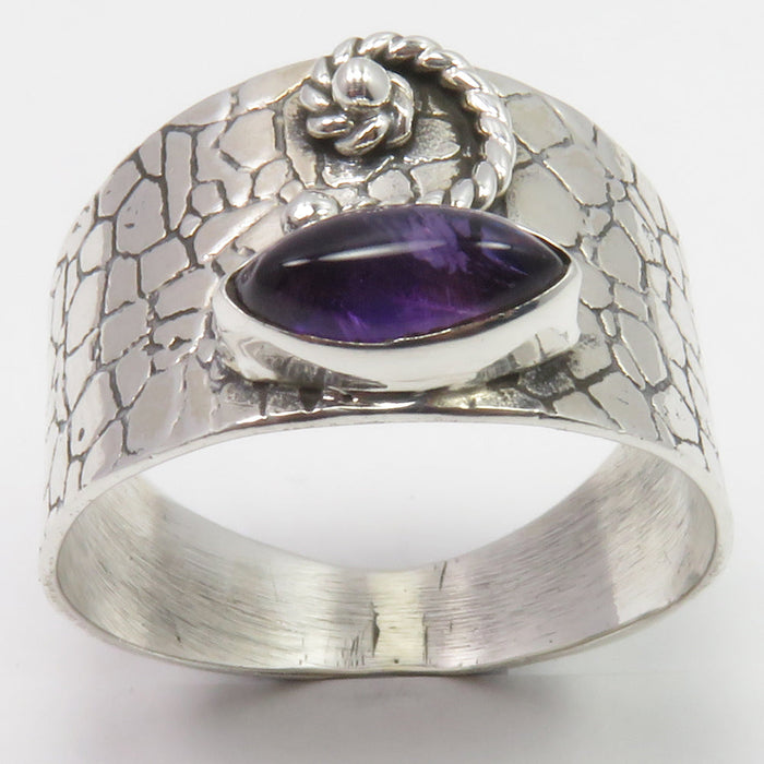 Inel Argint 925 cu Ametist Cabochon