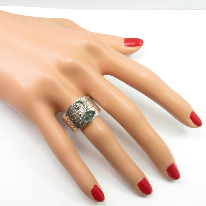 Inel Argint 925 cu Apatit Cabochon