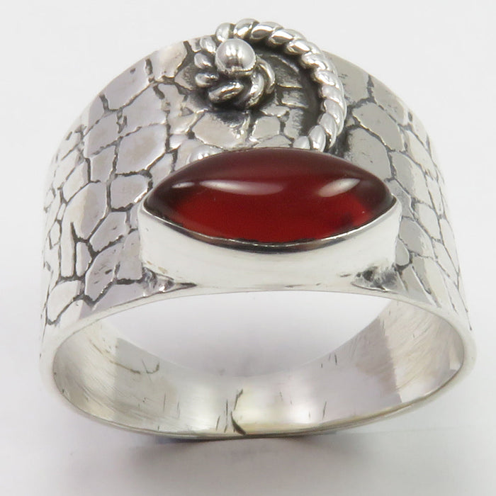 Inel Argint 925 cu Carnelian Cabochon