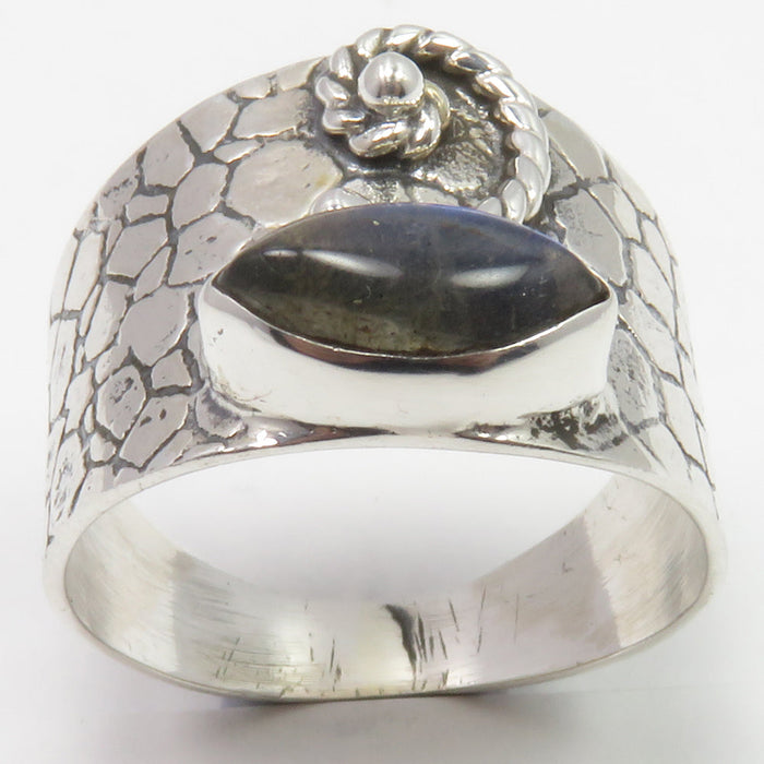 Inel Argint 925 cu Labradorit Cabochon