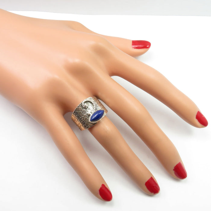 Inel Argint 925 cu Lapiz Lazuli Cabochon