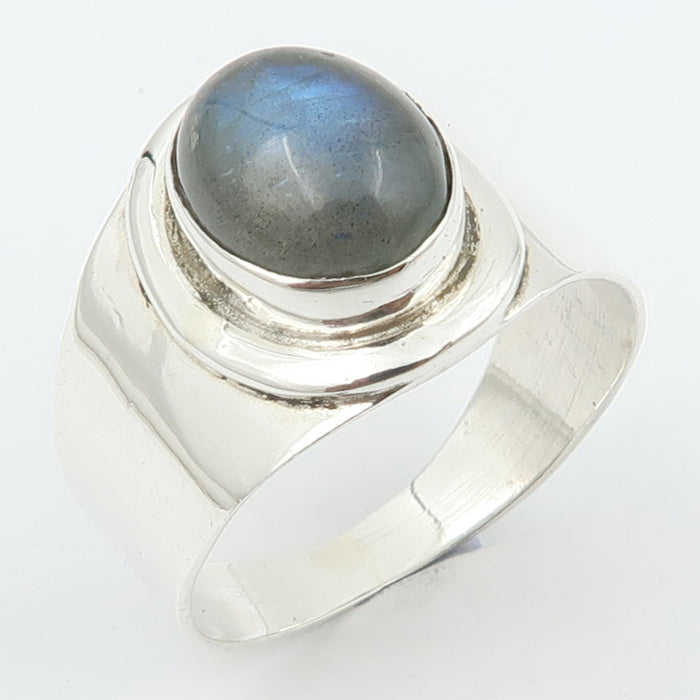 Inel Argint 925 cu Labradorit Cabochon