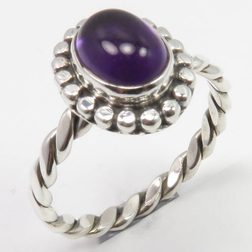 Inel Argint 925 cu Ametist Cabochon