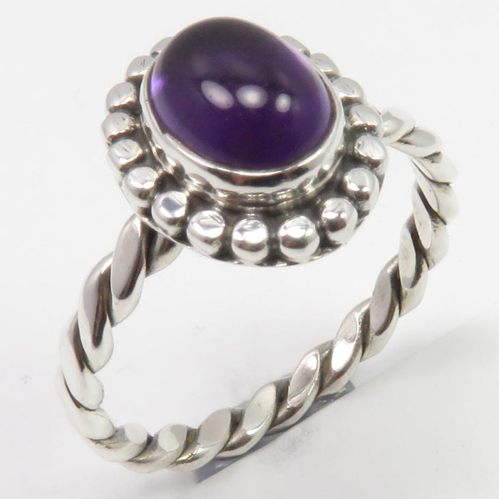 Inel Argint 925 cu Ametist Cabochon