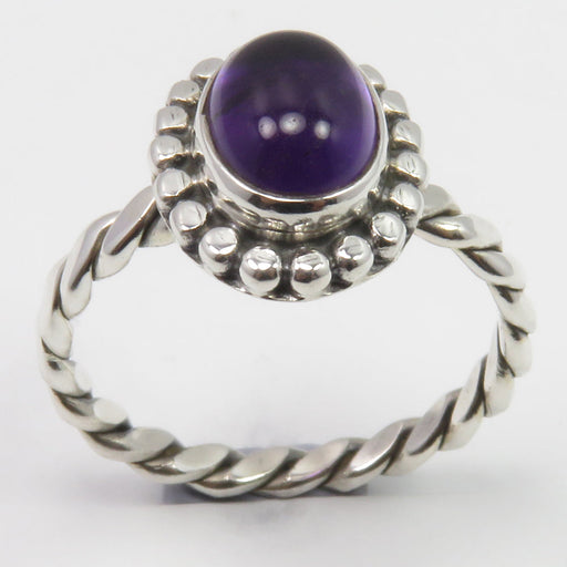 Inel Argint 925 cu Ametist Cabochon