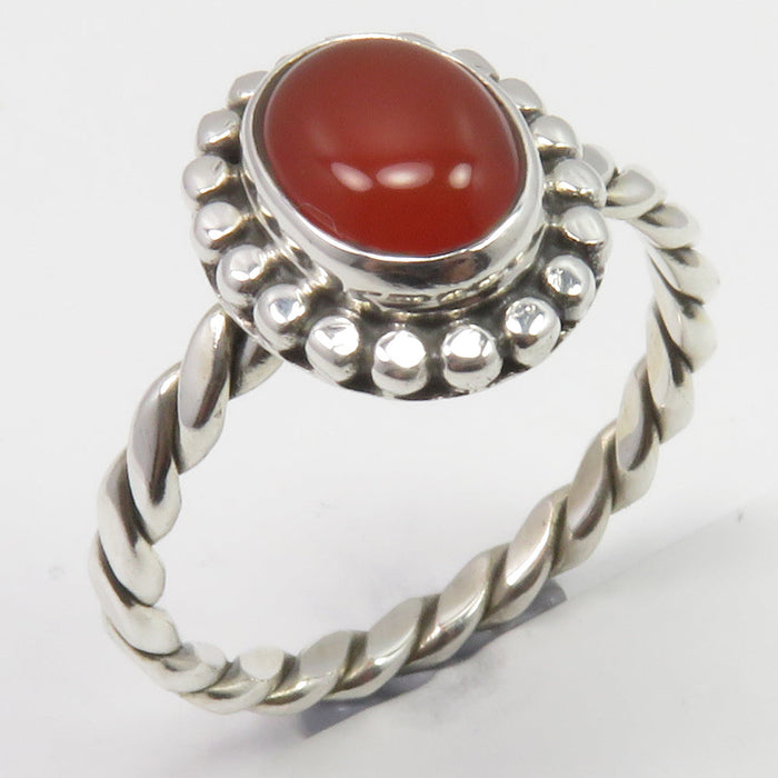 Inel Argint 925 cu Carnelian Cabochon