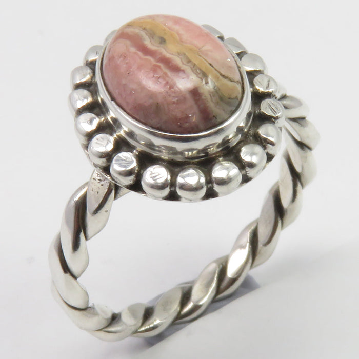 Inel Argint 925 cu Rodocrozit Cabochon