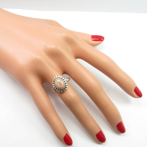 Inel Argint 925 cu Rodocrozit Cabochon