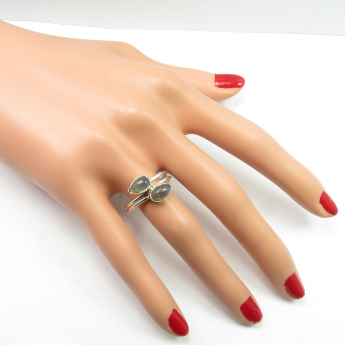 Inel Argint 925 cu Labradorit Cabochon