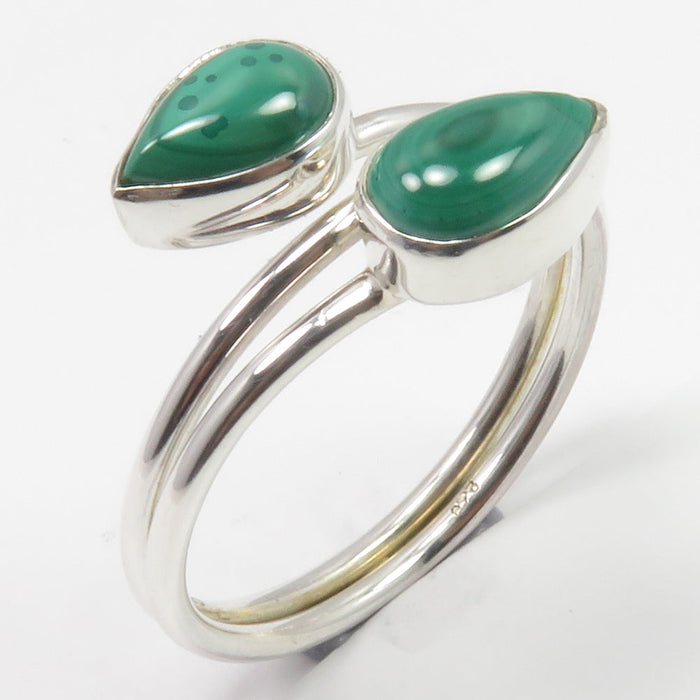 Inel Argint 925 cu Malachit Cabochon