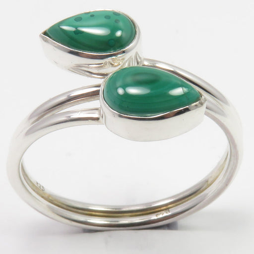 Inel Argint 925 cu Malachit Cabochon