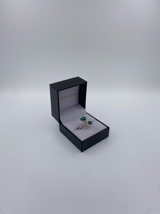 Inel Argint 925 cu Malachit Cabochon