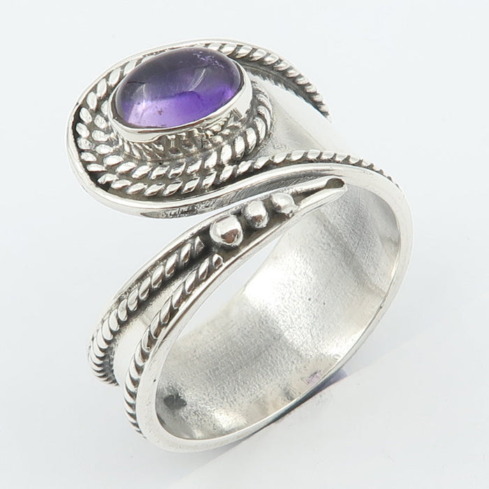 Inel Argint 925 cu Ametist Cabochon
