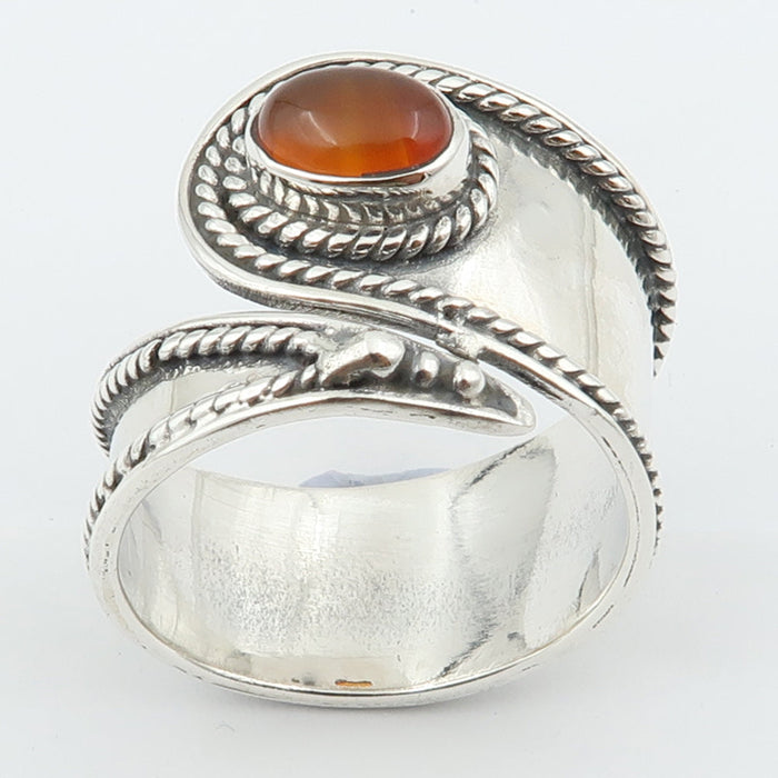 Inel Argint 925 cu Carnelian Cabochon