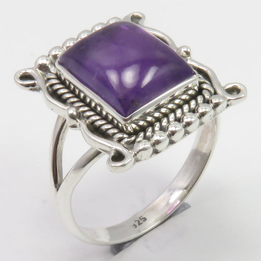 Inel Argint 925 cu Ametist Cabochon