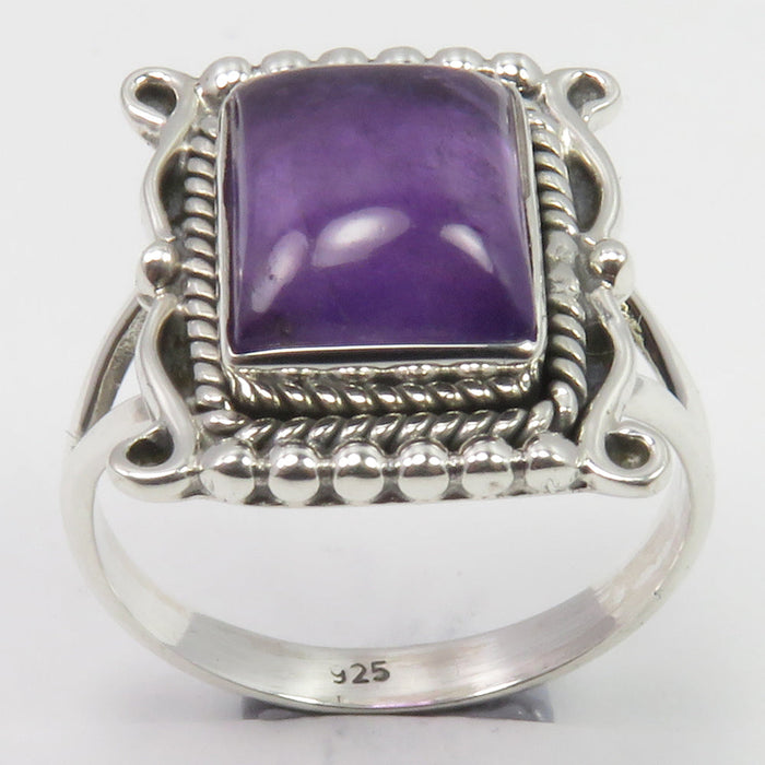 Inel Argint 925 cu Ametist Cabochon