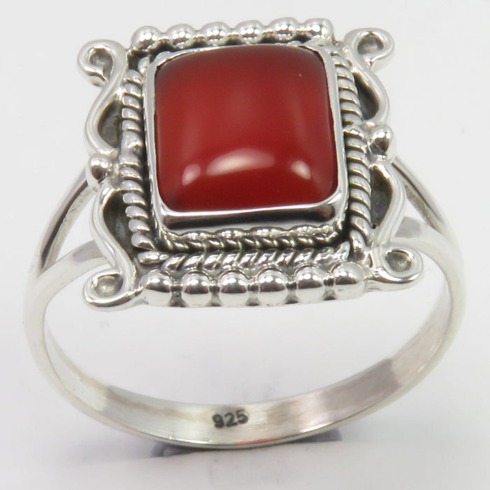 Inel Argint 925 cu Carnelian Cabochon