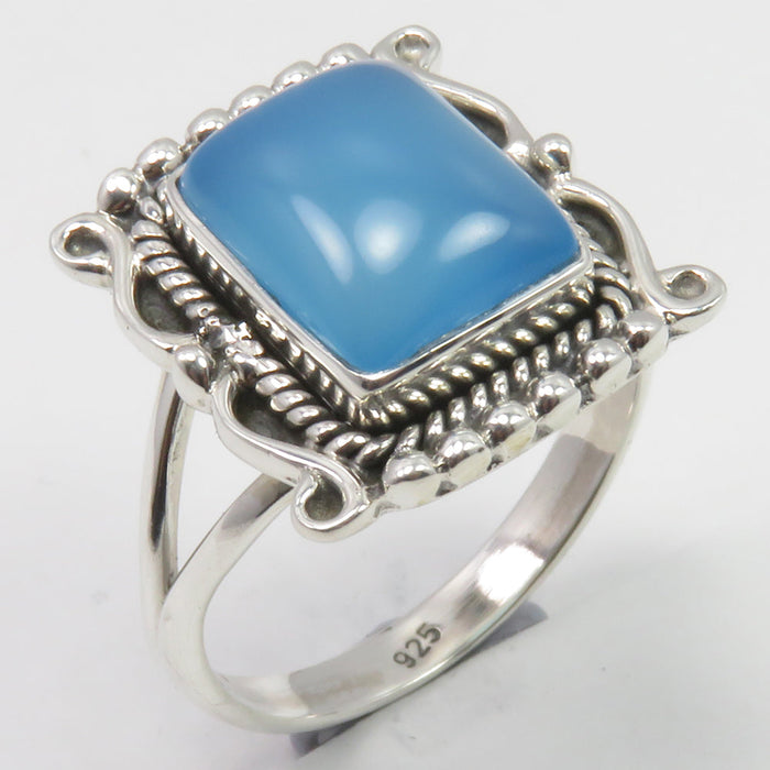 Inel Argint 925 cu Calcedonia Cabochon