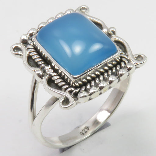 Inel Argint 925 cu Calcedonia Cabochon