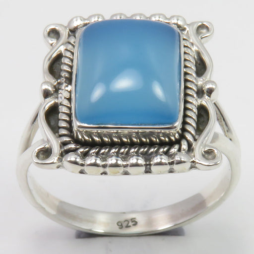 Inel Argint 925 cu Calcedonia Cabochon