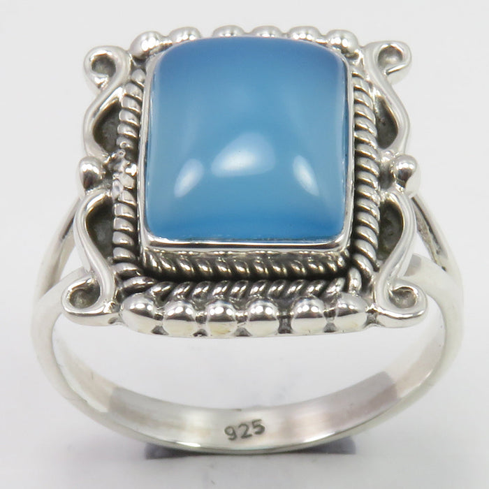 Inel Argint 925 cu Calcedonia Cabochon