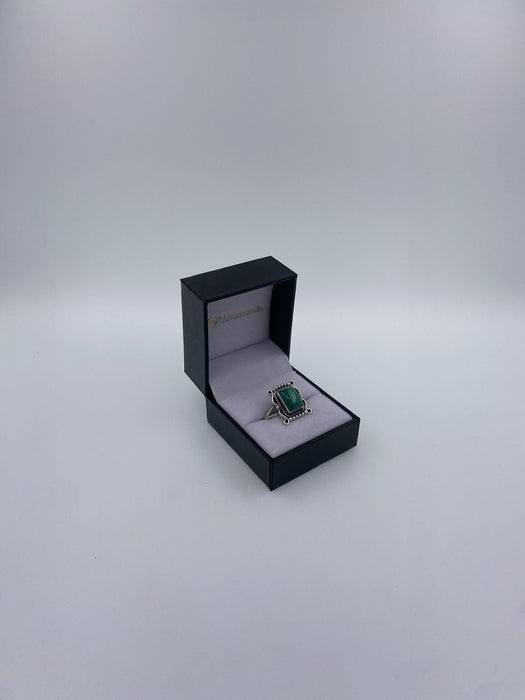 Inel Argint 925 cu Malachit Cabochon