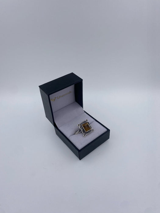 Inel Argint 925 cu Ochi de Tigru Cabochon