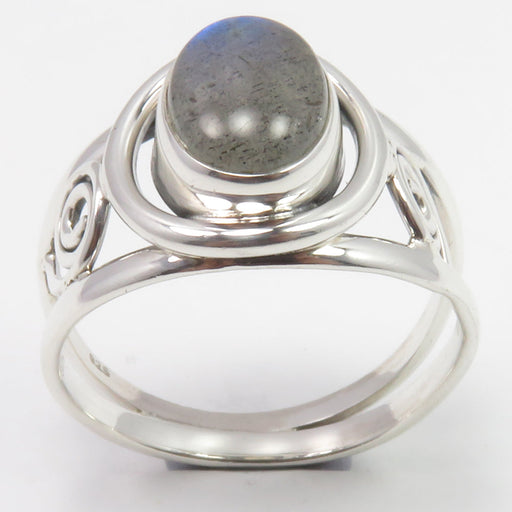 Inel Argint 925 cu Labradorit Cabochon
