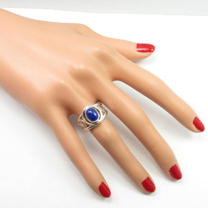 Inel Argint 925 cu Lapiz Lazuli Cabochon