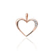 Pandantiv Inima Aur 14K cu Diamant 0.025 ct - Roz
