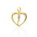 Pandantiv Inima Aur 14K cu Diamante 0.025 ct - Galben