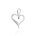 Pandantiv Inima Aur 14K cu Diamante 0.015 ct - Alb