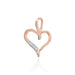 Pandantiv Inima Aur 14K cu Diamante 0.015 ct - Roz