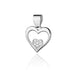 Pandantiv Inima Aur 14k cu Diamante 0.05 ct - Alb