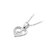 Pandantiv Inima Aur 14K cu Diamante 0.05 ct - Alb