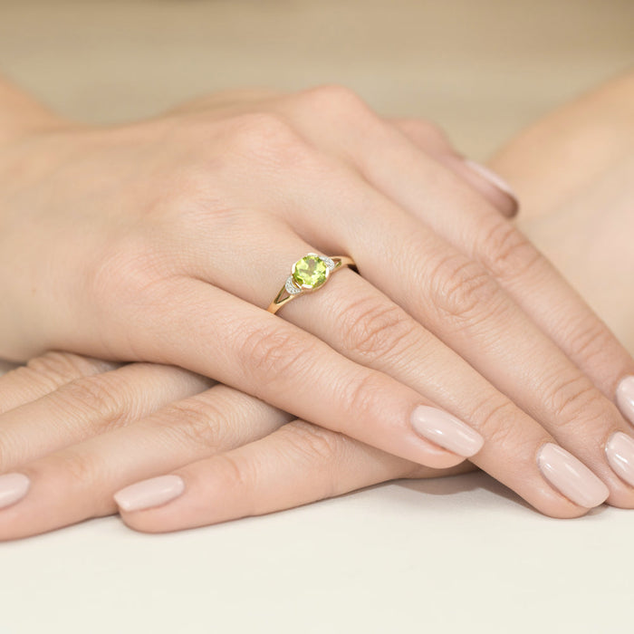 Inel Aur 14K cu Peridot 1.00 ct