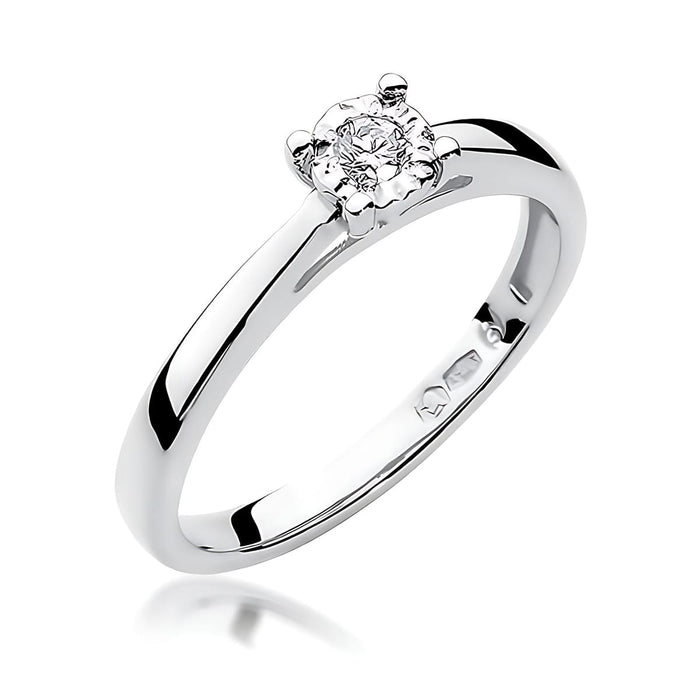Inel Aur 14K W0007 Diamant Crescut în Laborator 0.08ct