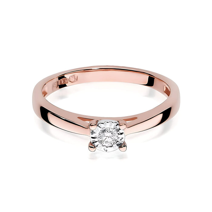 Inel Aur 14K W0007 Diamant Crescut în Laborator 0.08ct