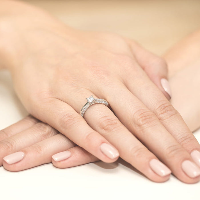 Inel Aur 14K W0009 Diamant Cultivat 0.30ct