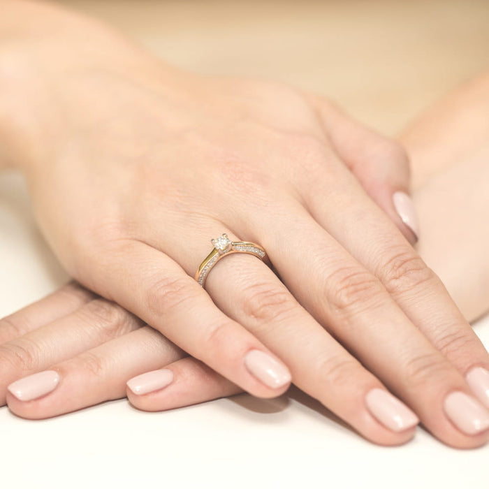 Inel Aur 14K W0009 Diamant Cultivat 0.30ct