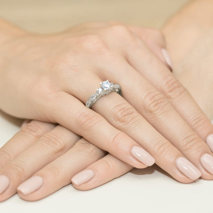 Inel Aur 14K W0023 Diamant Cultivat 0.70ct