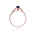 Inel Aur 14K cu Safir 0.70 ct si Diamante Naturale 0.05 ct