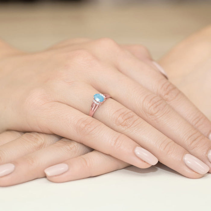 Inel Aur 14K cu Topaz 0.50 ct