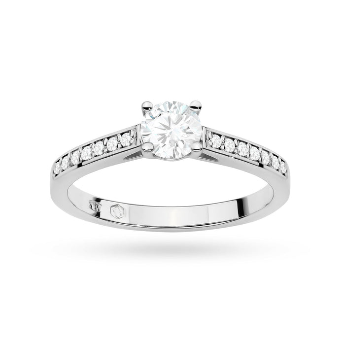 Inel Aur 14K cu Diamante de Laborator 0.62 ct - Alb