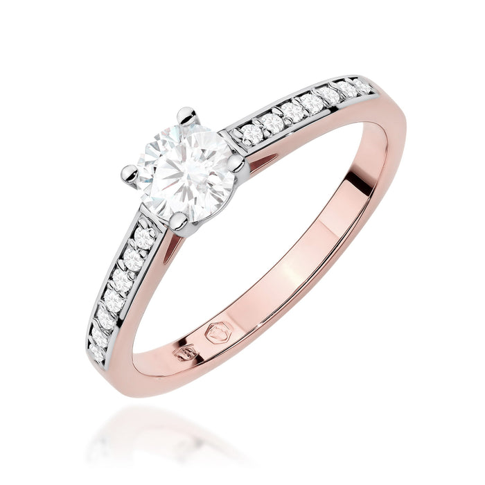 Inel Aur 14K cu Diamante de Laborator 0.62 ct - Roz