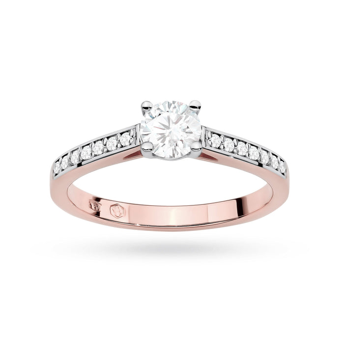 Inel Aur 14K cu Diamante de Laborator 0.62 ct - Roz