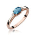 Inel Aur 14K W006 Topaz London Blue 0.50ct