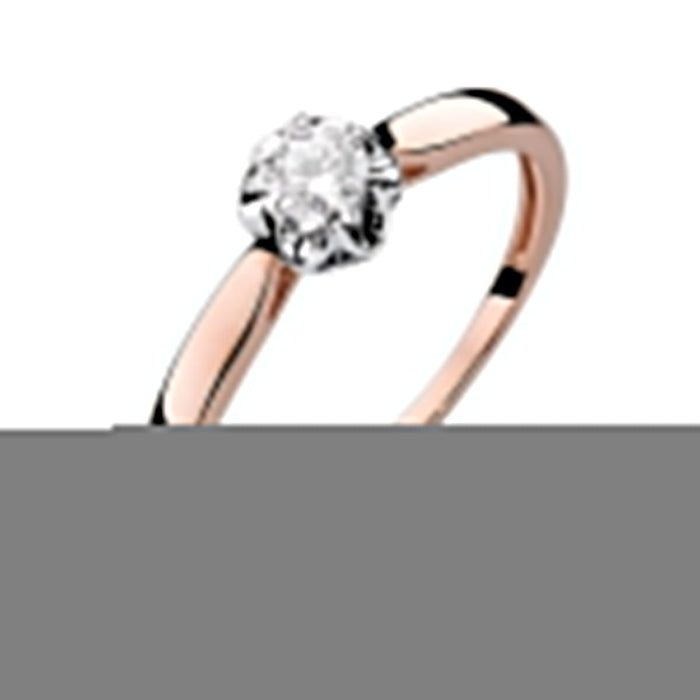 Inel Aur 14K W0062 Diamant Cultivat 0.15ct