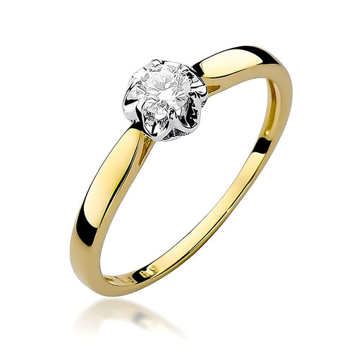 Inel Aur 14K W0062 Diamant Cultivat 0.15ct