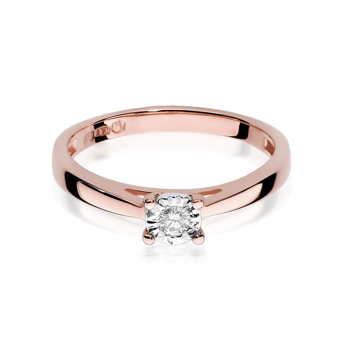 Inel Aur 14k cu Diamant Natural 0.08 ct